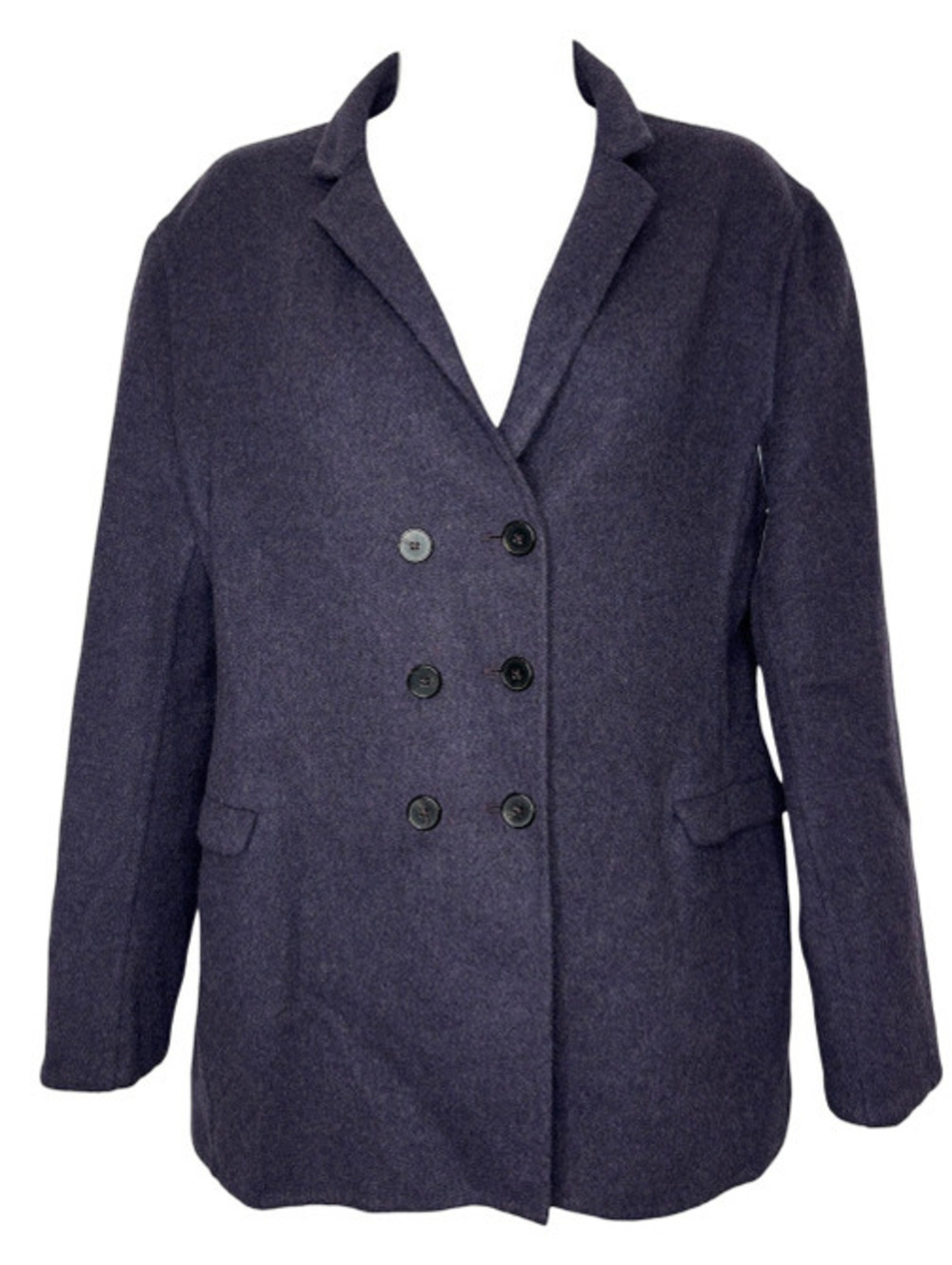 Jil Sander Double-Breasted Cashmere Jacket in Deep Purple